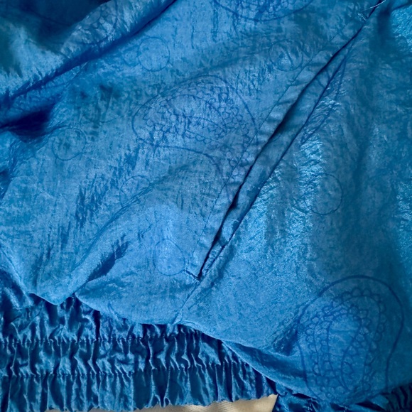 Vintage Wimbledon Tennis Jacket Windbreaker Size Large Circa 80/90 Blue Paisley - Picture 6 of 6